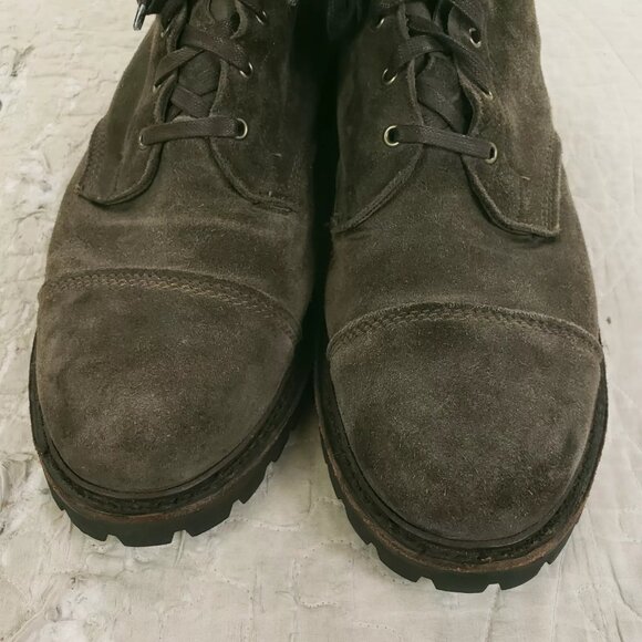 Allen Edmonds Caen Normandy Cap Toe Boots Brown Suede Leather Mens Size 13 D - Picture 4 of 9